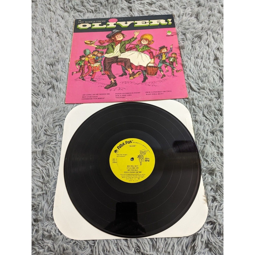 Hit Songs From OLIVER Peter Pan Childrens Record issue 8081 -‎ 1969 VG LP Vinyl